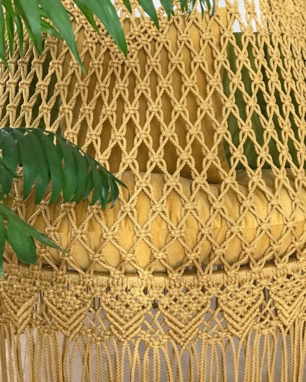 Yellow Macrame Swing For Adults - Leechoo